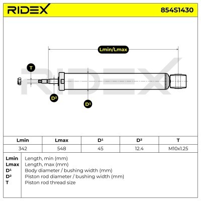 Amortyzator RIDEX 854S1430 854S1430 - foto 7