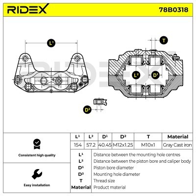 Zacisk Hamulcowy RIDEX 78B0318 78B0318 - foto 6