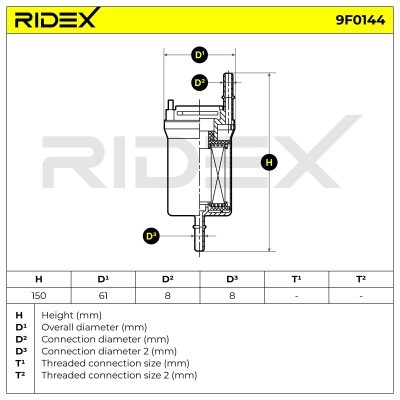 Filtr Paliwa RIDEX 9F0144 9F0144 - foto 5