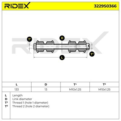 Łącznik Stabilizatora RIDEX 3229S0366 3229S0366 - foto 5