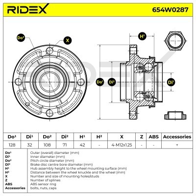 Łożysko Koła RIDEX 654W0287 654W0287 - foto 6