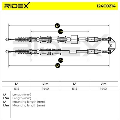 Linka Hamulca Ręcznego RIDEX 124C0214 124C0214 - foto 5
