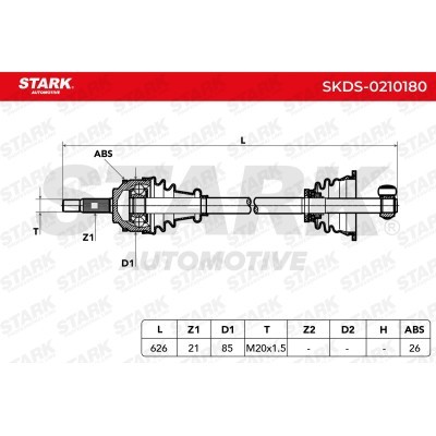 Półoś Napędowa Stark SKDS-0210180 SKDS-0210180 - foto 4