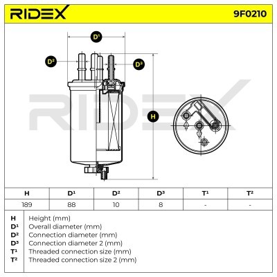 Filtr Paliwa RIDEX 9F0210 9F0210 - foto 5