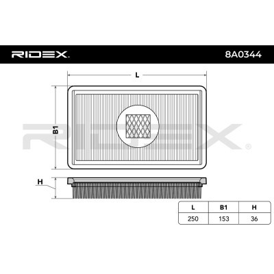 Filtr Powietrza RIDEX 8A0344 8A0344 - foto 4