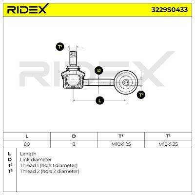Łącznik Stabilizatora RIDEX 3229S0433 3229S0433 - foto 5