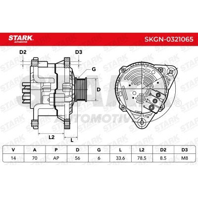 Alternator Stark SKGN-0321065 SKGN-0321065 - foto 5