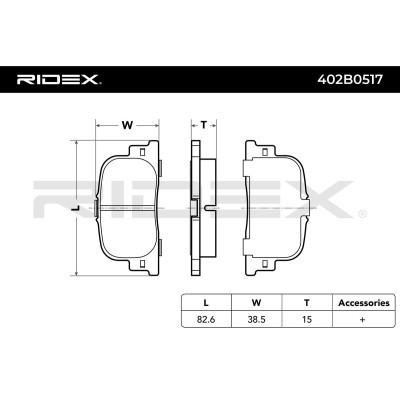 Klocki hamulcowe RIDEX 402B0517 402B0517 - foto 6