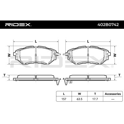 Klocki hamulcowe RIDEX 402B0742 402B0742 - foto 8