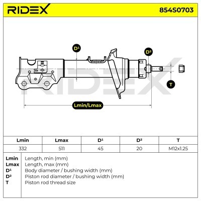 Amortyzator RIDEX 854S0703 854S0703 - foto 6