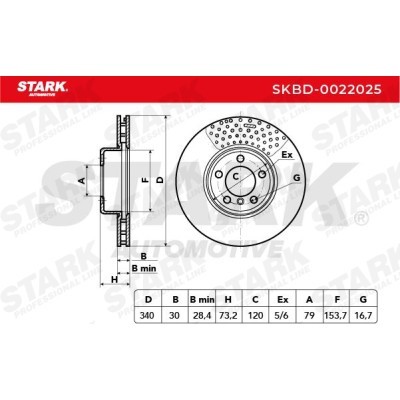Tarcza hamulcowa Stark SKBD-0022025 SKBD-0022025 - foto 3
