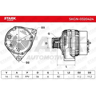 Alternator Stark SKGN-0320424 SKGN-0320424 - foto 7