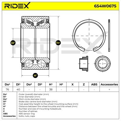 Łożysko Koła RIDEX 654W0675 654W0675 - foto 5