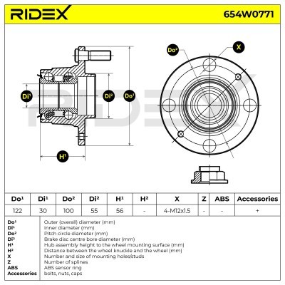 Łożysko Koła RIDEX 654W0771 654W0771 - foto 6
