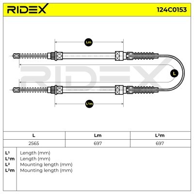 Linka Hamulca Ręcznego RIDEX 124C0153 124C0153 - foto 4