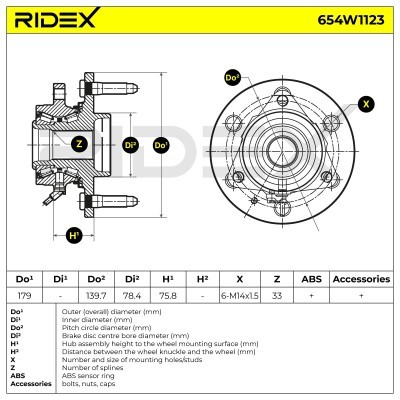 Łożysko Koła RIDEX 654W1123 654W1123 - foto 7
