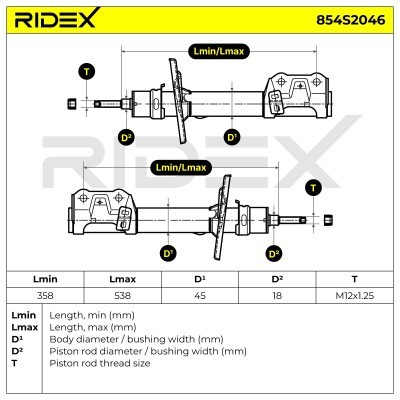 Amortyzator RIDEX 854S2046 854S2046 - foto 8