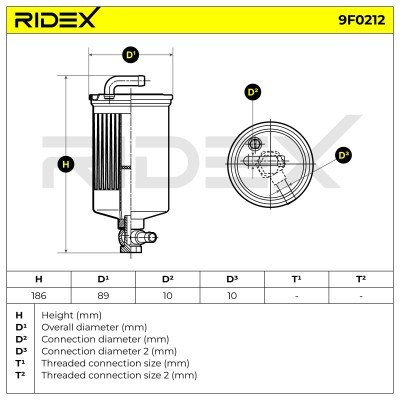 Filtr Paliwa RIDEX 9F0212 9F0212 - foto 7