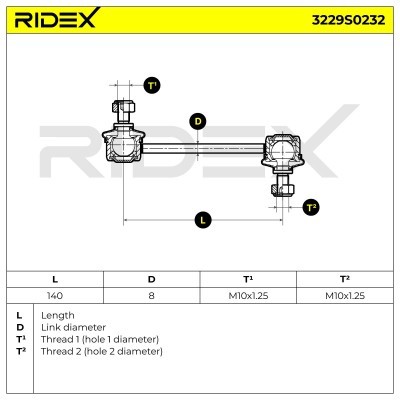 Łącznik Stabilizatora RIDEX 3229S0232 3229S0232 - foto 6