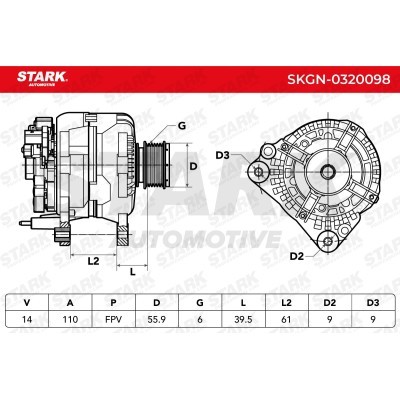 Alternator Stark SKGN-0320098 SKGN-0320098 - foto 7