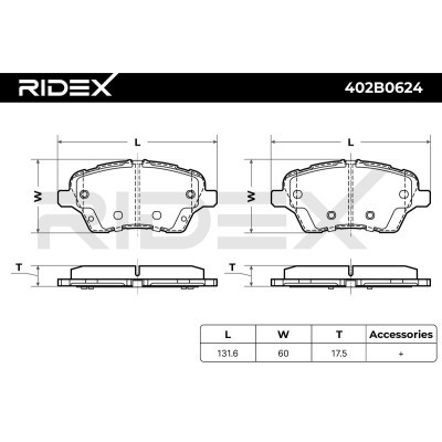 Klocki hamulcowe RIDEX 402B0624 402B0624 - foto 7