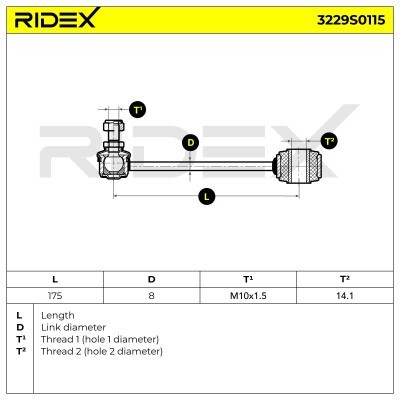 Łącznik Stabilizatora RIDEX 3229S0115 3229S0115 - foto 5