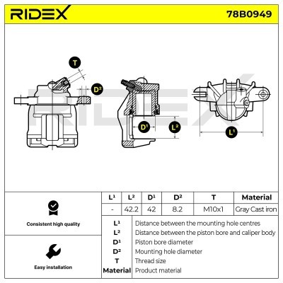 Zacisk Hamulcowy RIDEX 78B0949 78B0949 - foto 5