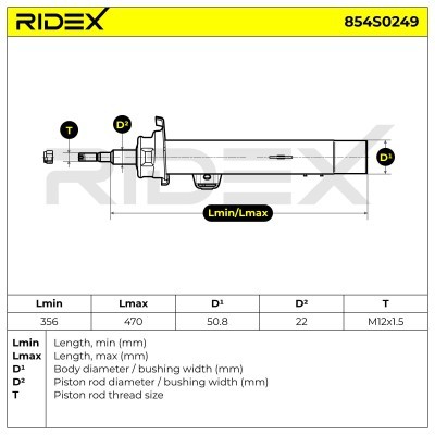 Amortyzator RIDEX 854S0249 854S0249 - foto 7