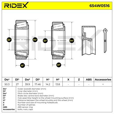 Łożysko Koła RIDEX 654W0516 654W0516 - foto 7