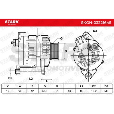 Alternator Stark SKGN-03221645 SKGN-03221645 - foto 5