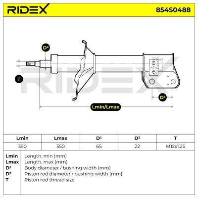 Amortyzator RIDEX 854S0488 854S0488 - foto 8