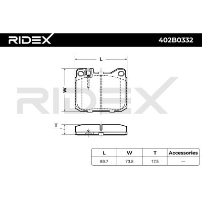 Klocki hamulcowe RIDEX 402B0332 402B0332 - foto 8