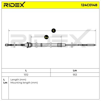 Linka Hamulca Ręcznego RIDEX 124C0148 124C0148 - foto 6