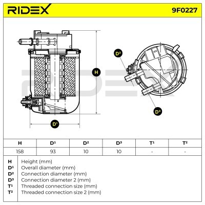 Filtr Paliwa RIDEX 9F0227 9F0227 - foto 6