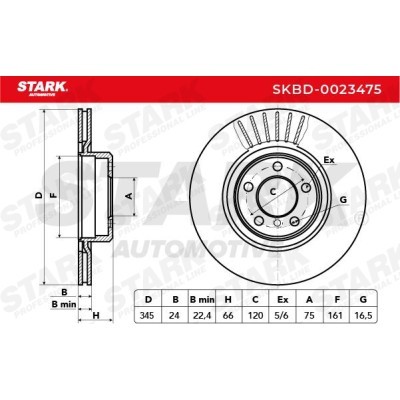 Tarcza hamulcowa Stark SKBD-0023475 SKBD-0023475 - foto 3