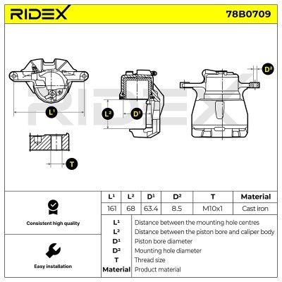 Zacisk Hamulcowy RIDEX 78B0709 78B0709 - foto 3
