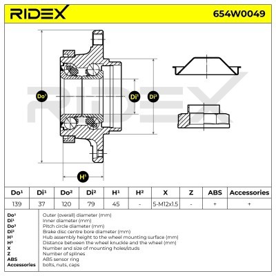 Łożysko Koła RIDEX 654W0049 654W0049 - foto 7
