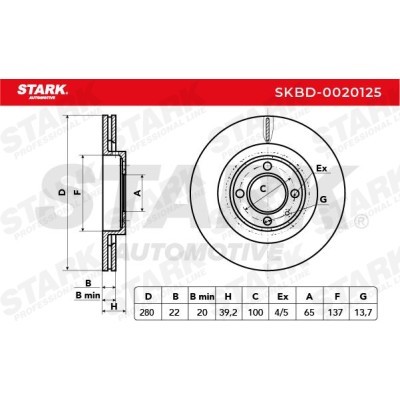 Tarcza hamulcowa Stark SKBD-0020125 SKBD-0020125 - foto 7