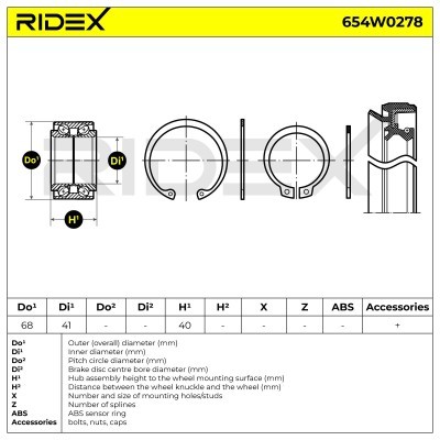 Łożysko Koła RIDEX 654W0278 654W0278 - foto 7