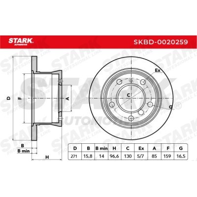 Tarcza hamulcowa Stark SKBD-0020259 SKBD-0020259 - foto 5