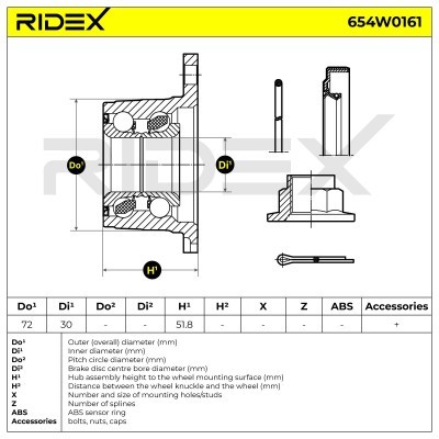 Łożysko Koła RIDEX 654W0161 654W0161 - foto 3