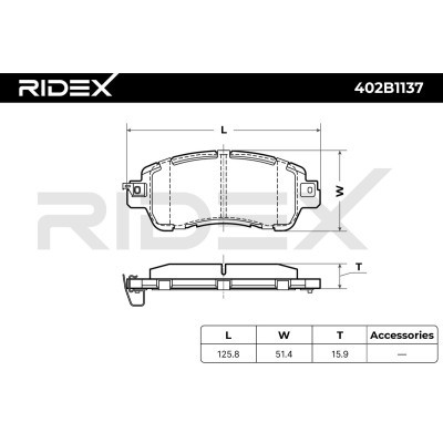 Klocki hamulcowe RIDEX 402B1137 402B1137 - foto 6