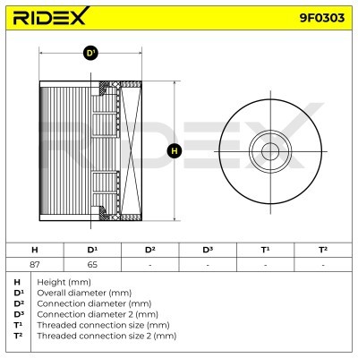 Filtr Paliwa RIDEX 9F0303 9F0303 - foto 6