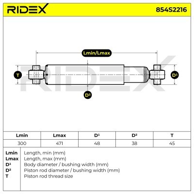 Amortyzator RIDEX 854S2216 854S2216 - foto 7