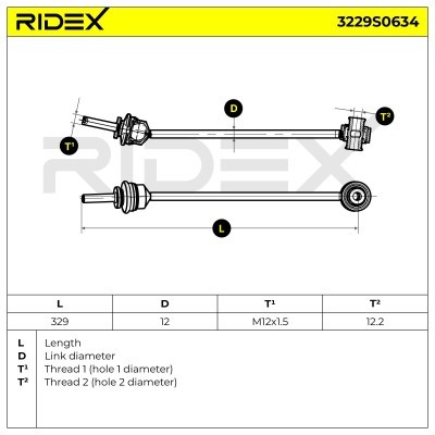 Łącznik Stabilizatora RIDEX 3229S0634 3229S0634 - foto 6