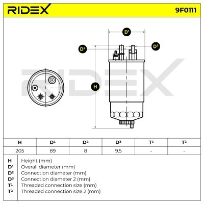 Filtr Paliwa RIDEX 9F0111 9F0111 - foto 5