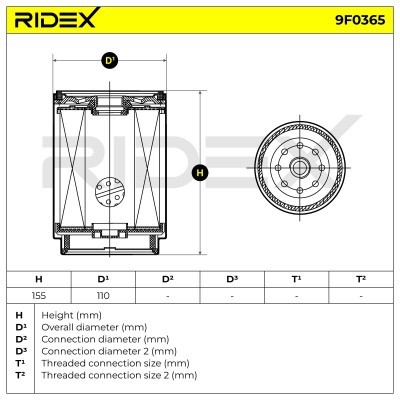 Filtr Paliwa RIDEX 9F0365 9F0365 - foto 6