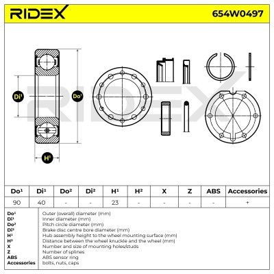 Łożysko Koła RIDEX 654W0497 654W0497 - foto 5