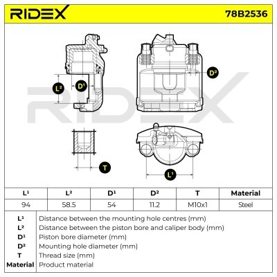 Zacisk Hamulcowy RIDEX 78B2536 78B2536 - foto 7