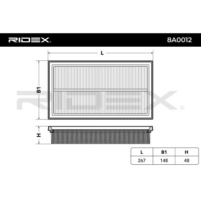 Filtr Powietrza RIDEX 8A0012 8A0012 - foto 6